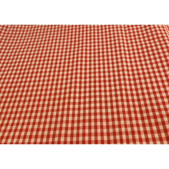 Red & White Gingham Checkered Cotton Fabric 2-Yd Exquisite Quality Lightweight S - Picture 6 of 7